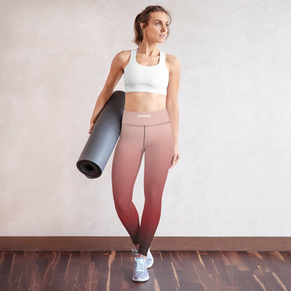 Legging de yoga, Pur dégradé, Rubis ▲