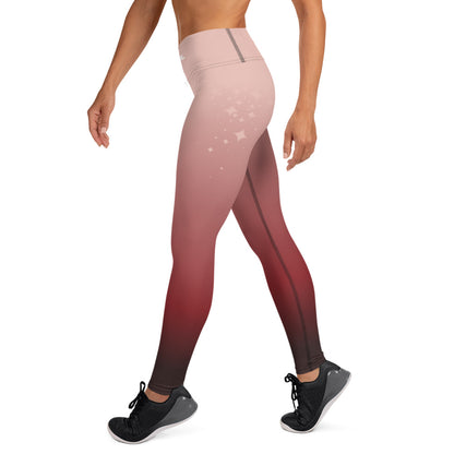 Legging de yoga, Pur dégradé, Rubis ▲