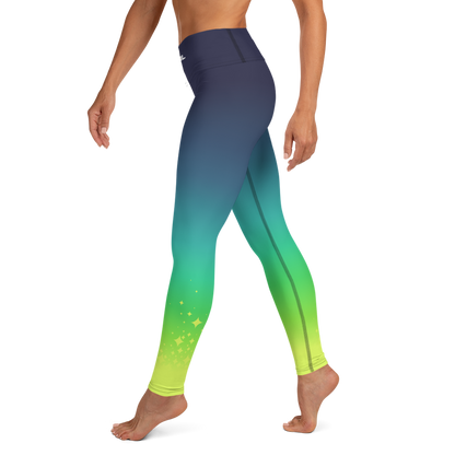 Legging de yoga, Pur Dégradé, Aurore boréale ▼