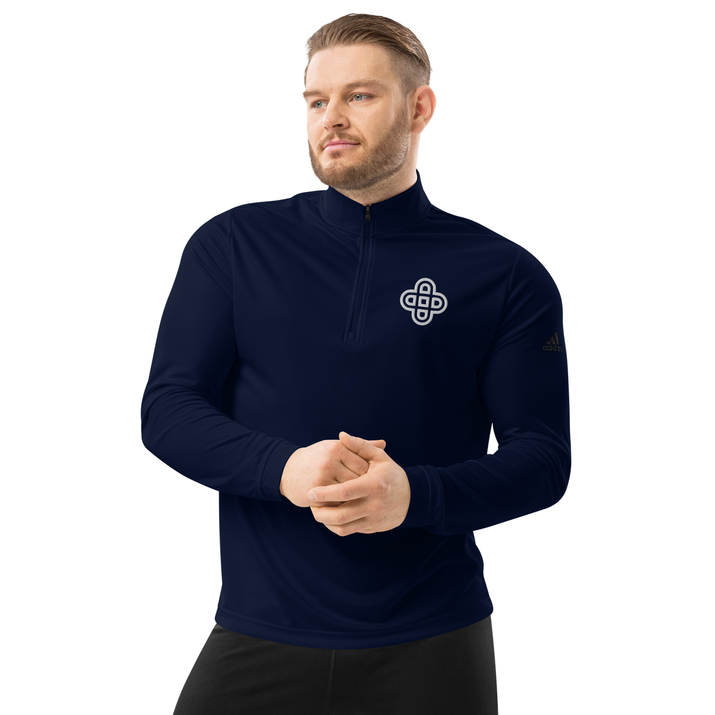 Adidas Slim 3/4 Zip Sweater ❯ Dunikal Logo