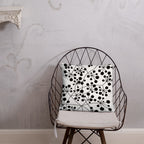 Coussin Dunikal Arboricool, classique, noir sur blanc