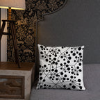 Coussin Dunikal Arboricool, classique, noir sur blanc