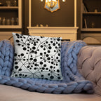 Coussin Dunikal Arboricool, classique, noir sur blanc