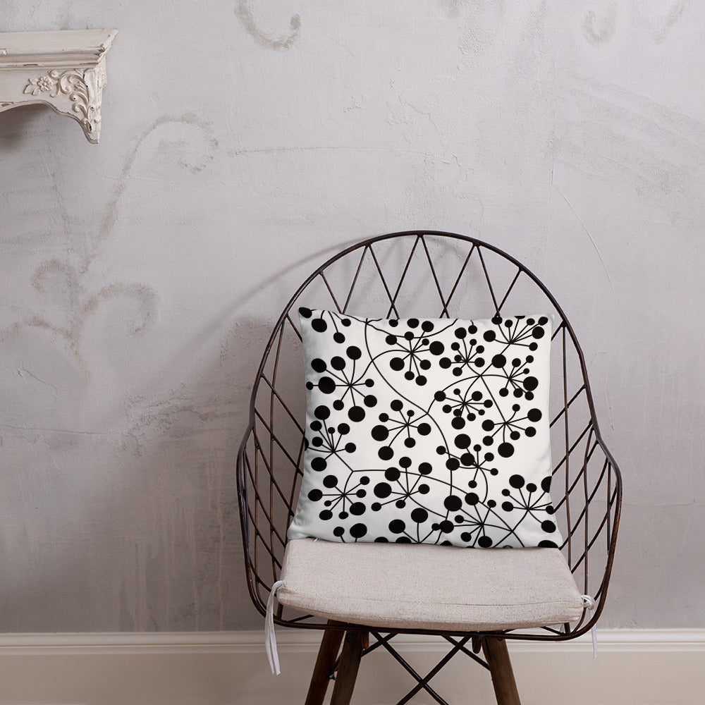 Dunikal Arboricool Cushion, Classic, Black on White