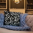 Coussin Dunikal Arboricool, classique, blanc sur noir