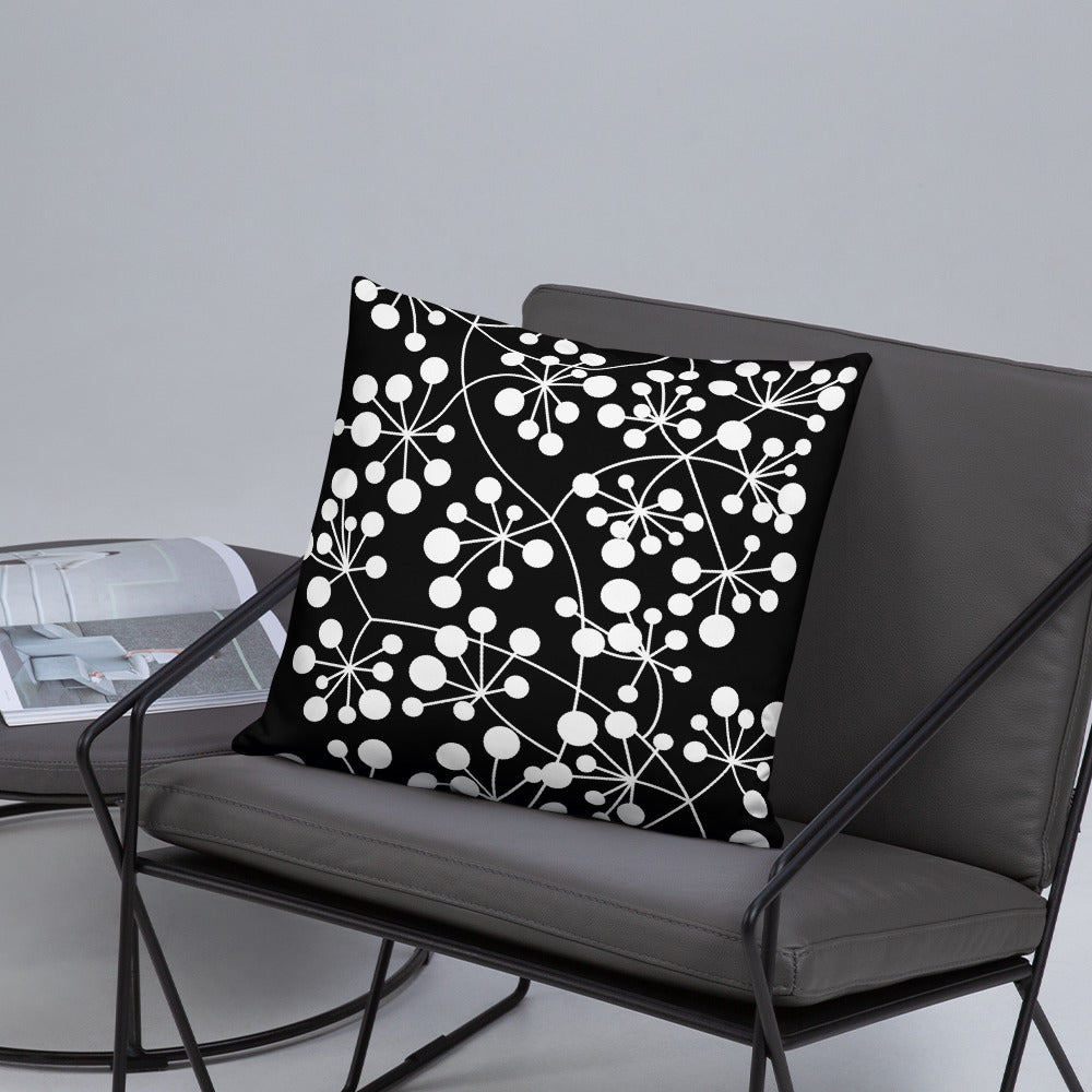 Dunikal Arboricool Cushion, Classic, White on Black