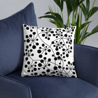 Coussin Dunikal Arboricool, classique, noir sur blanc