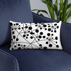 Coussin Dunikal Arboricool, classique, noir sur blanc