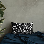 Coussin Dunikal Arboricool, classique, blanc sur noir