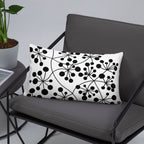 Coussin Dunikal Arboricool, classique, noir sur blanc