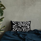 Coussin Dunikal Arboricool, classique, blanc sur noir