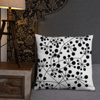 Coussin Dunikal Arboricool, classique, noir sur blanc