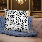 Coussin Dunikal Arboricool, classique, noir sur blanc