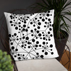 Coussin Dunikal Arboricool, classique, noir sur blanc
