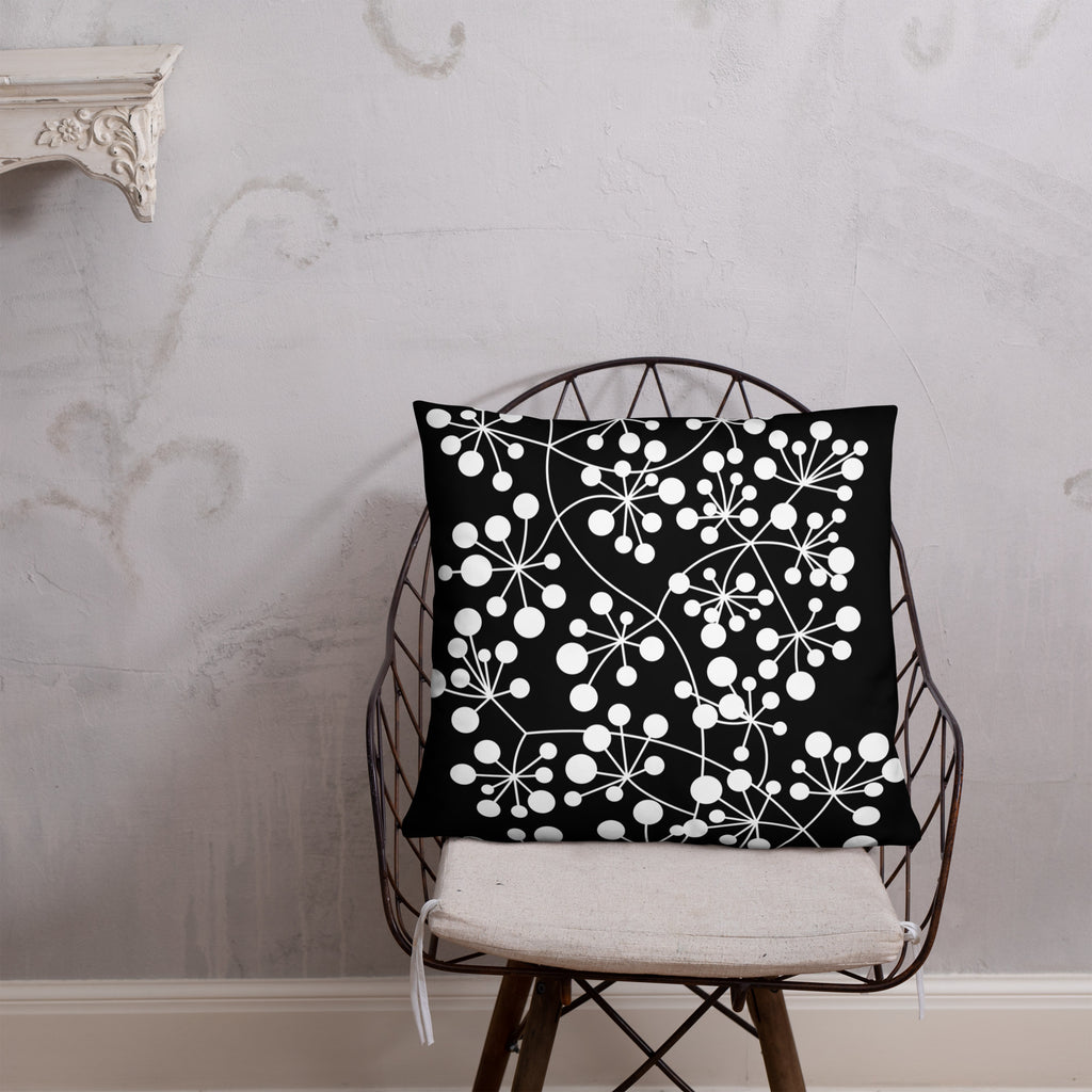 Dunikal Arboricool Cushion, Classic, White on Black