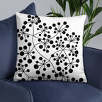 Coussin Dunikal Arboricool, classique, noir sur blanc