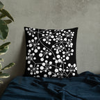 Coussin Dunikal Arboricool, classique, blanc sur noir