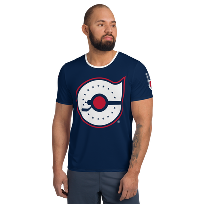 T-shirt athlétique pour homme ❯ Concept 70 ❯ Blue Jackets