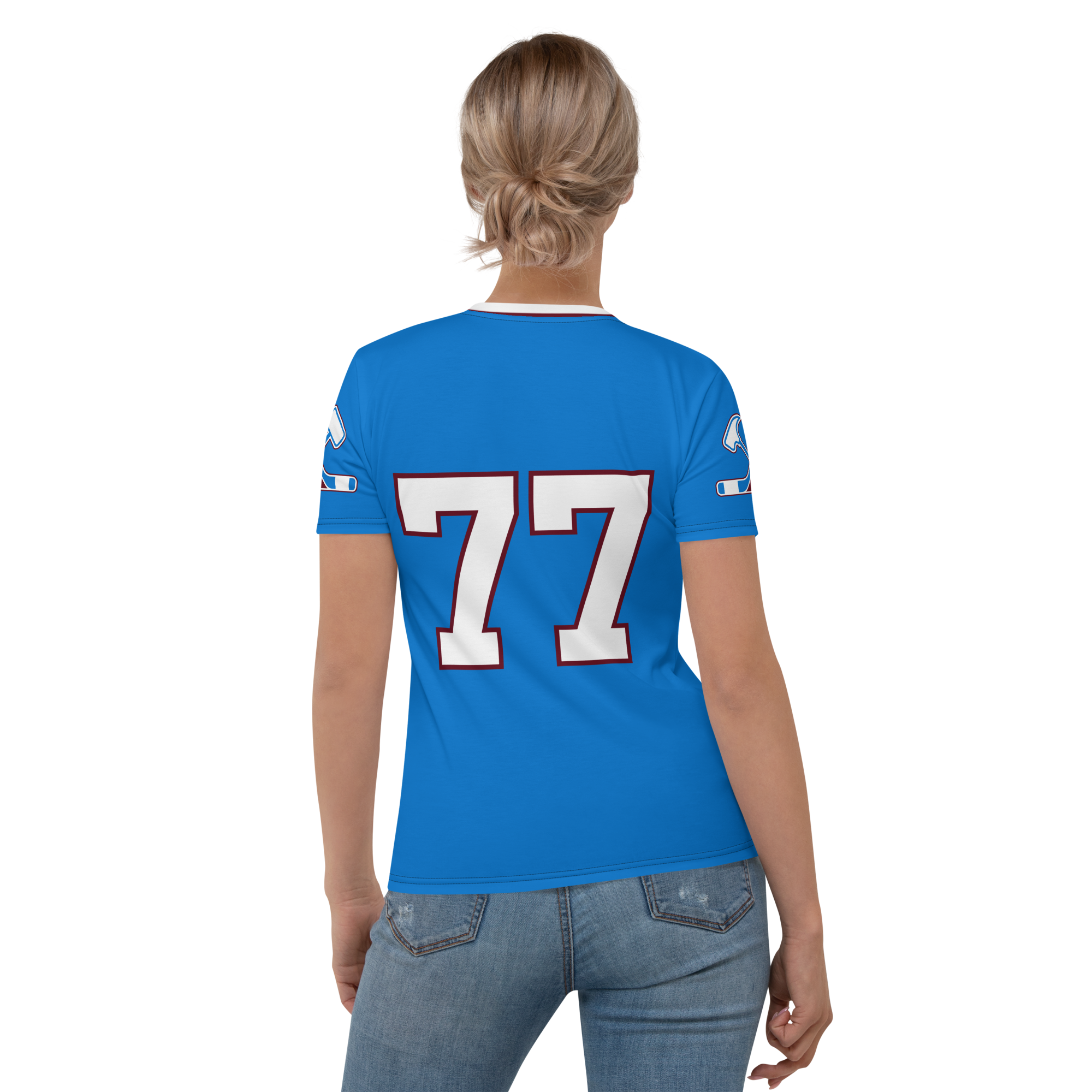 Crew Neck T-Shirt — Nordic Blue Rockies '95