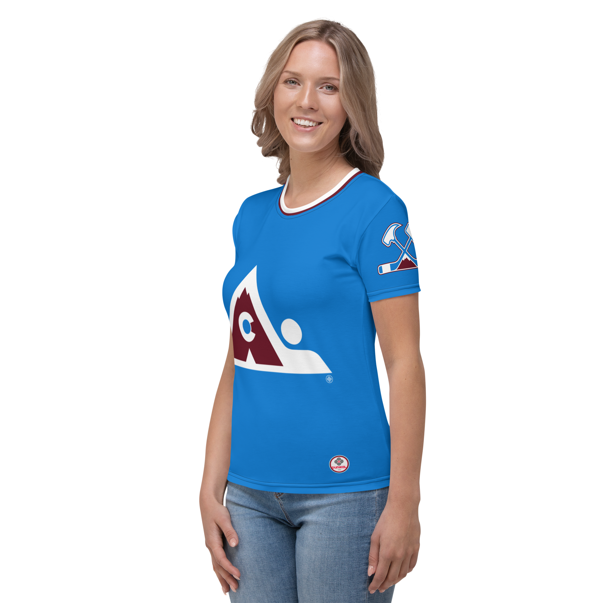 Crew Neck T-Shirt — Nordic Blue Rockies '95