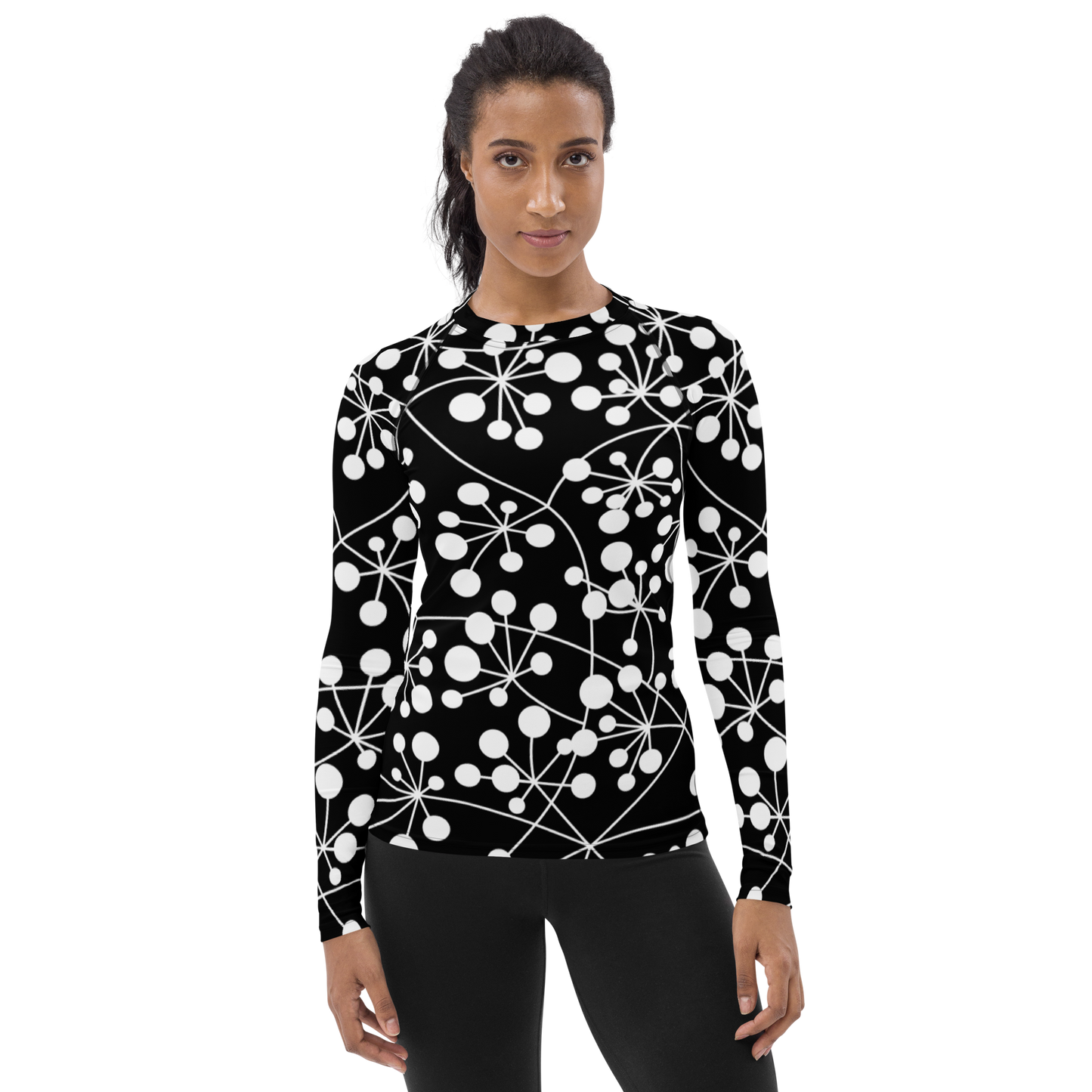 Women's Compression T-Shirt ❯ Arboricool ❯ White on Black