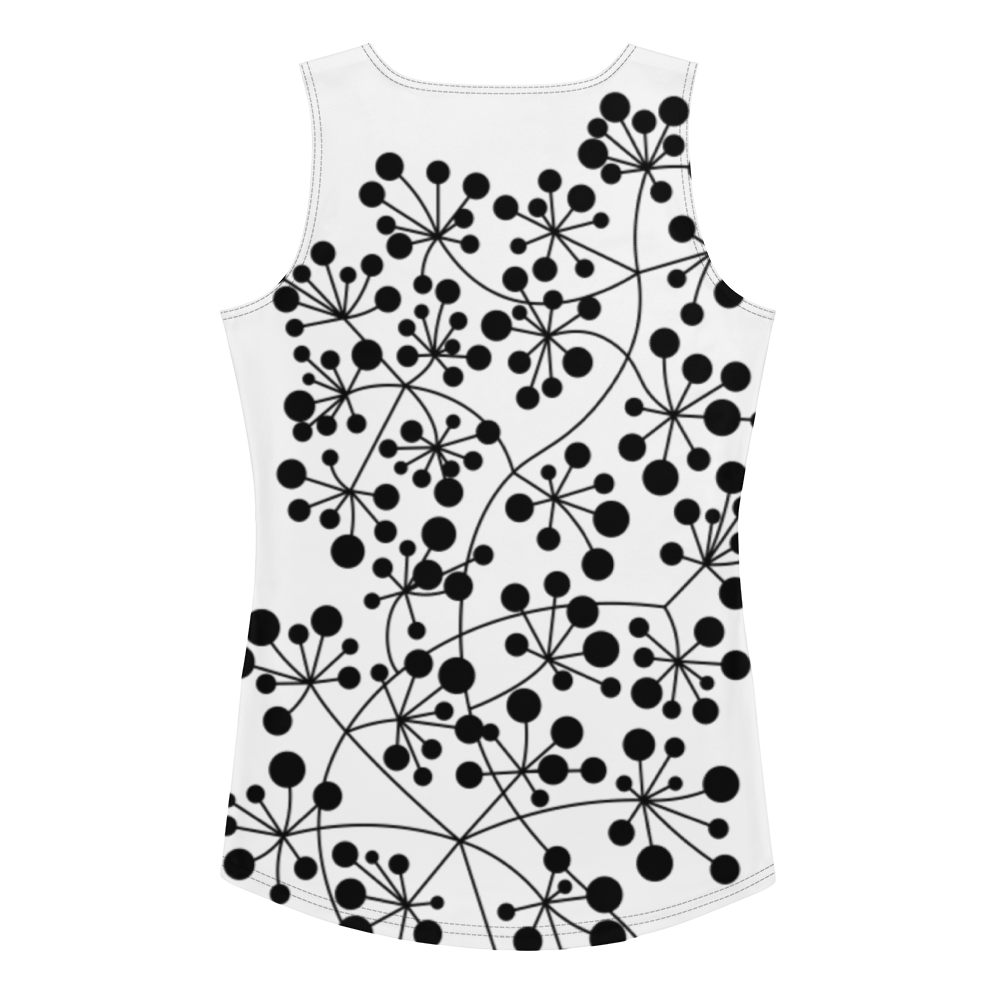 Débardeur Arboricool, noir sur blanc, coupe intégrale