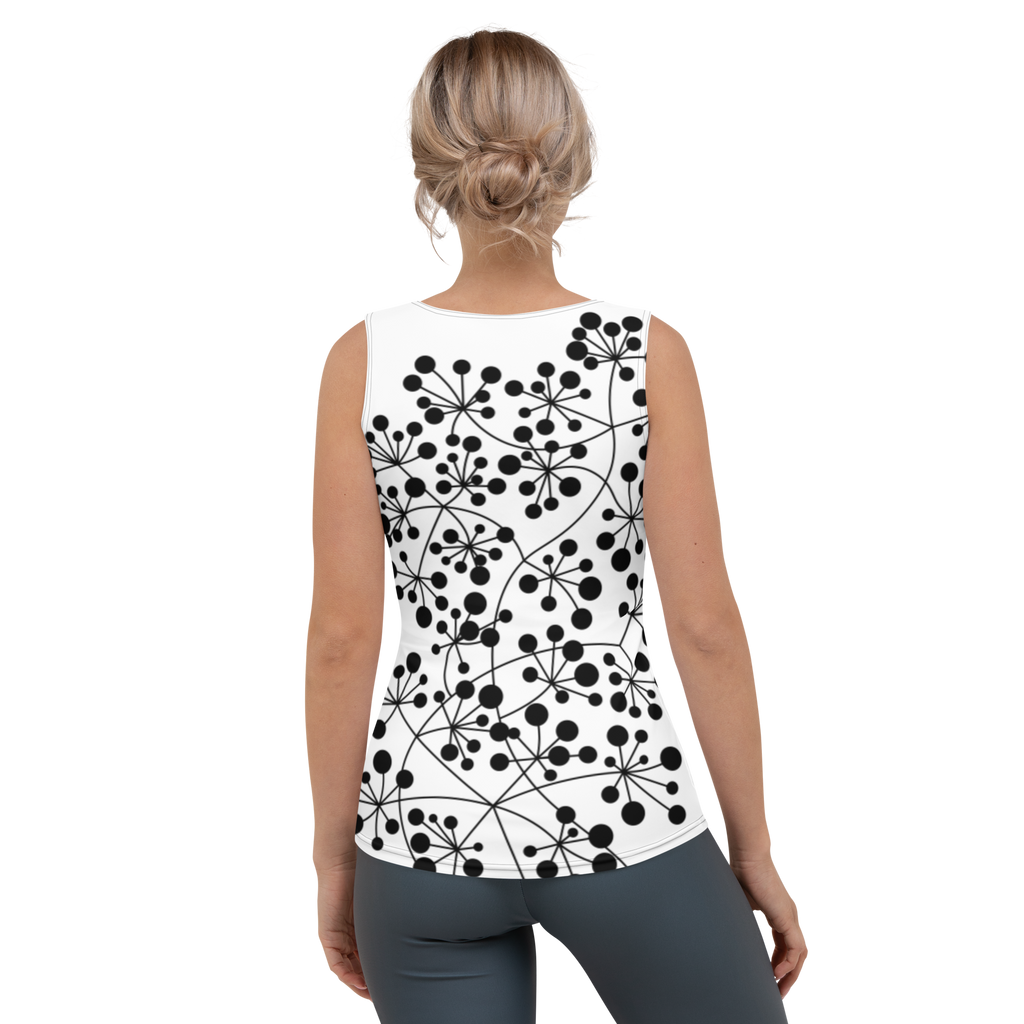 Débardeur Arboricool, noir sur blanc, coupe intégrale