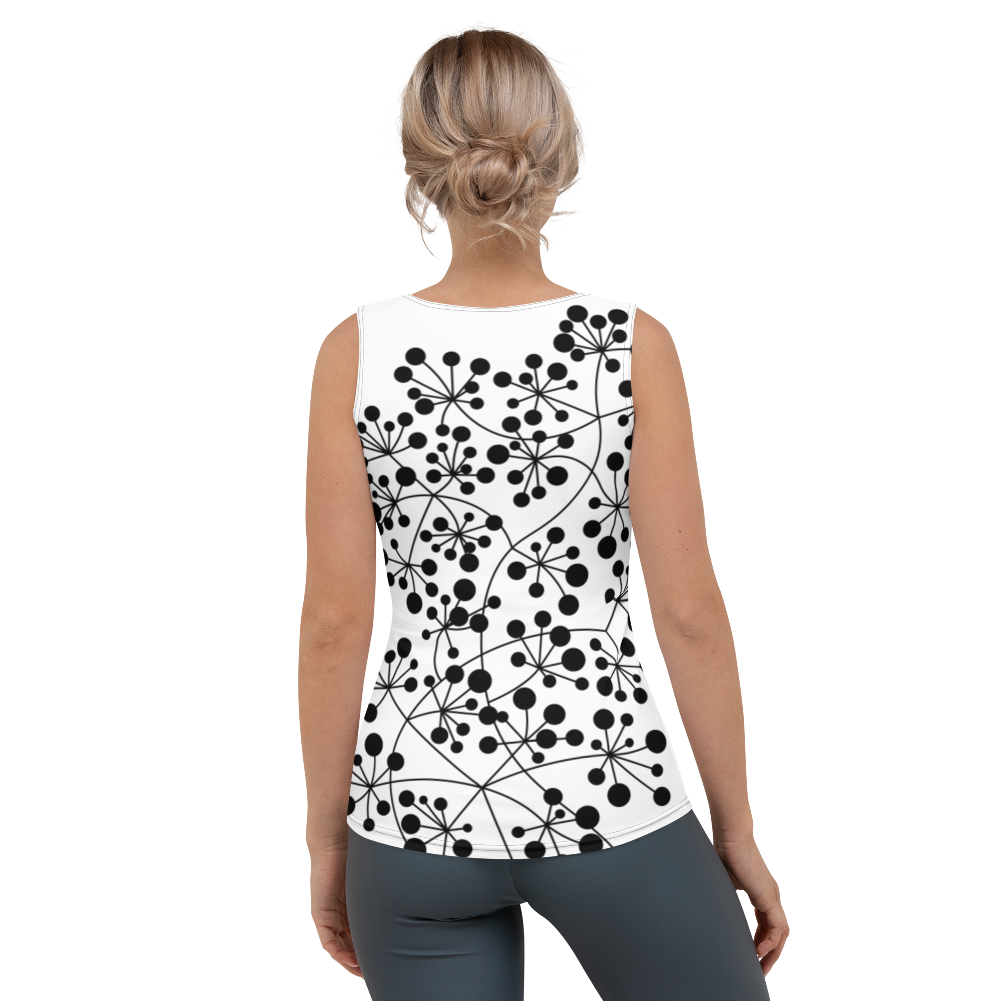 Débardeur Arboricool, noir sur blanc, coupe intégrale