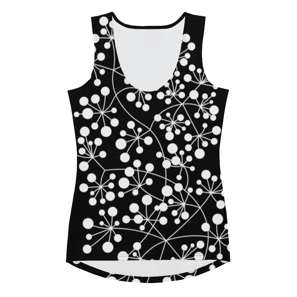 Débardeur Arboricool, blanc sur noir, coupe intégrale