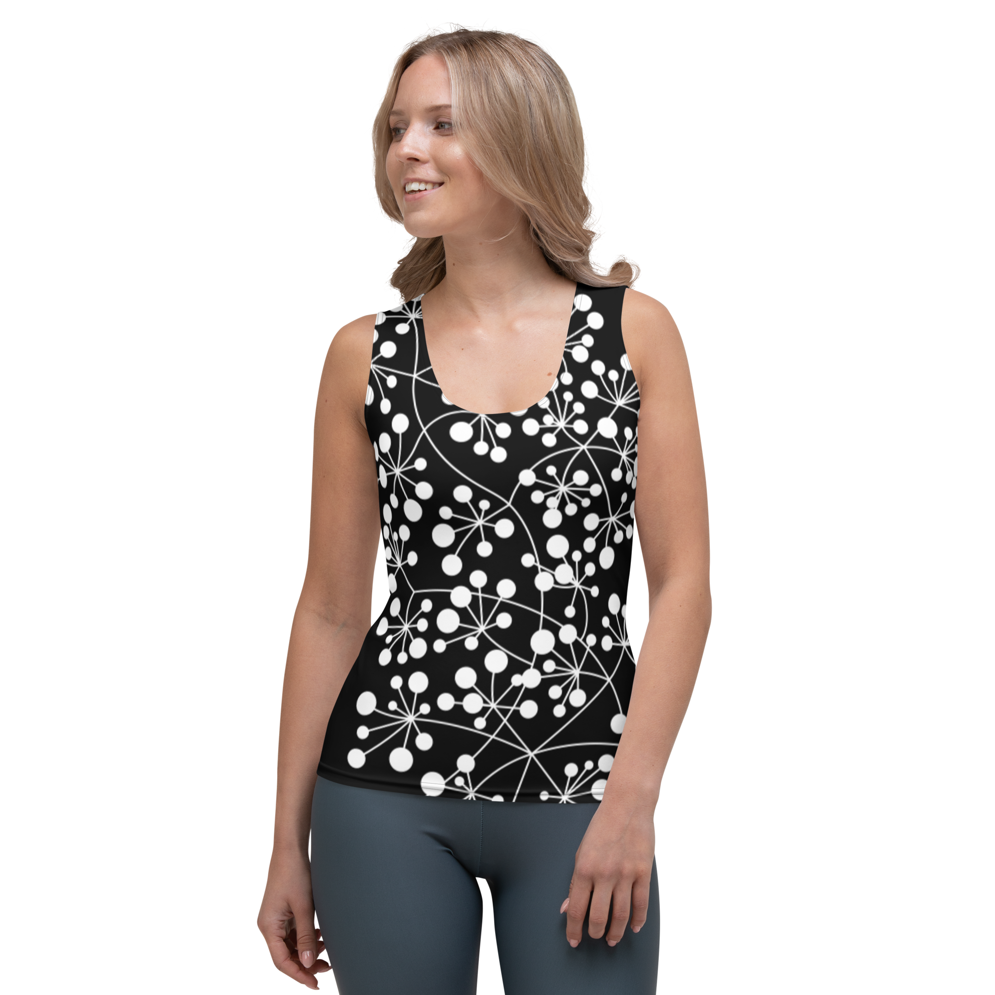 Débardeur Arboricool, blanc sur noir, coupe intégrale