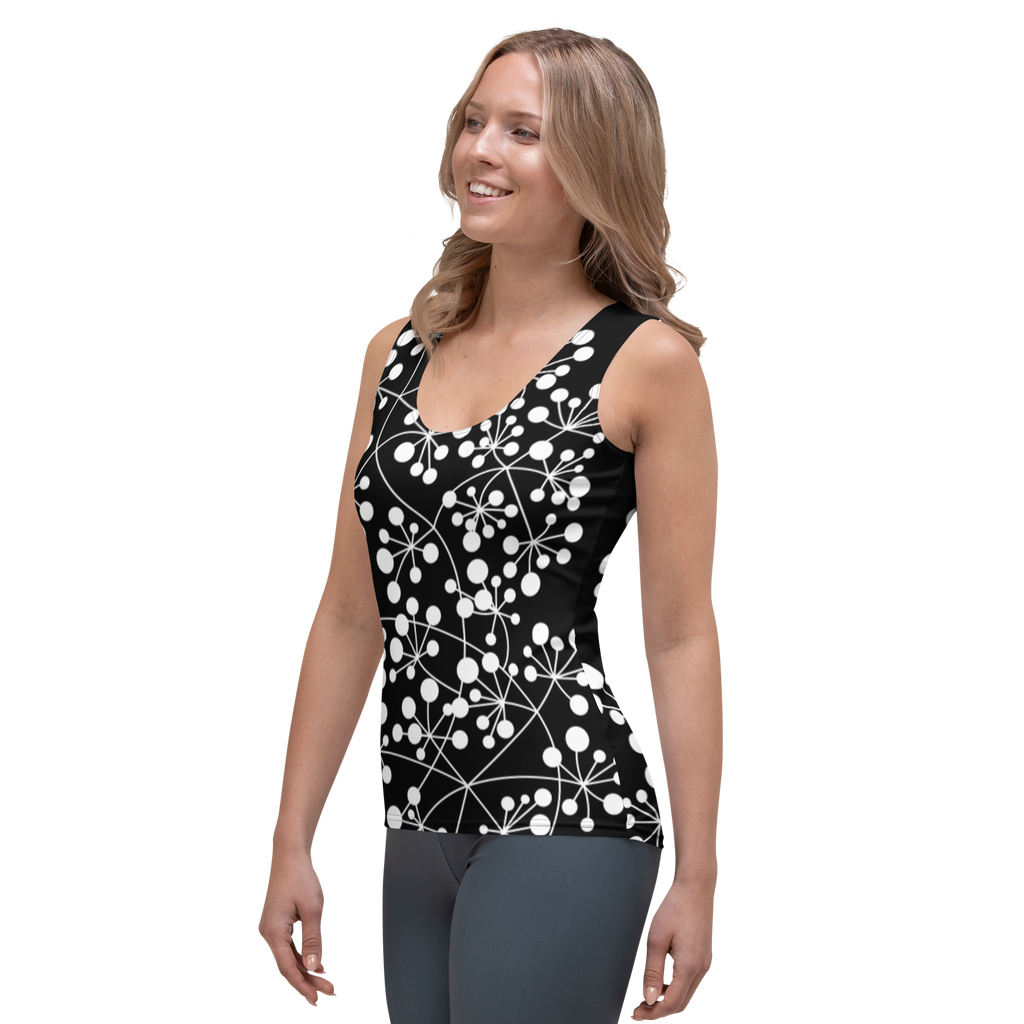 Débardeur Arboricool, blanc sur noir, coupe intégrale