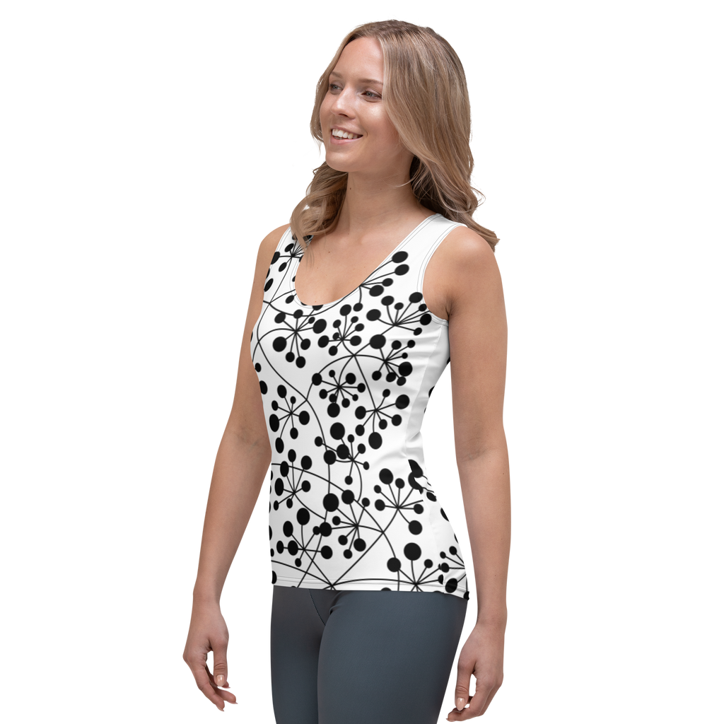 Débardeur Arboricool, noir sur blanc, coupe intégrale