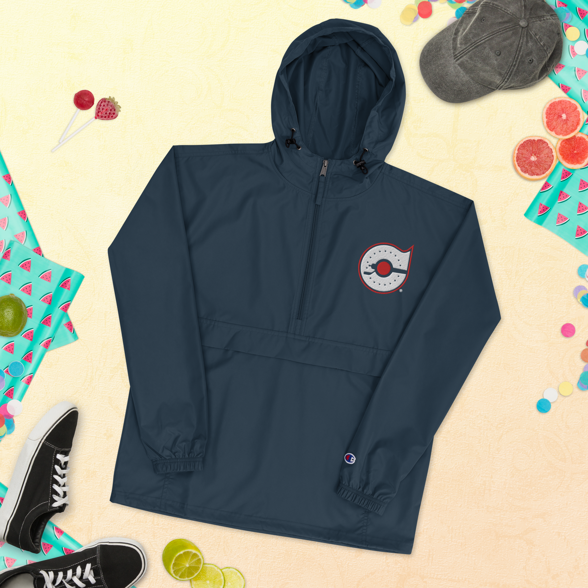 Champion Embroidered Packable Jacket - Concept 70 Ohio Cannons '00