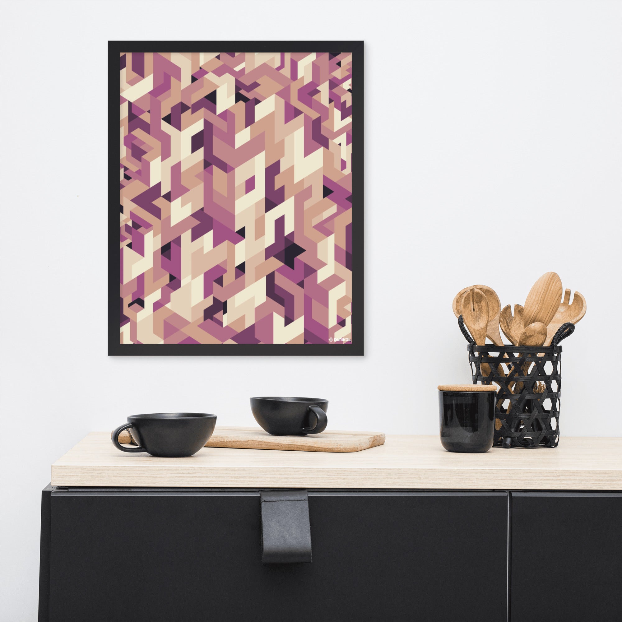 Affiche encadrée — Brume cuivrée