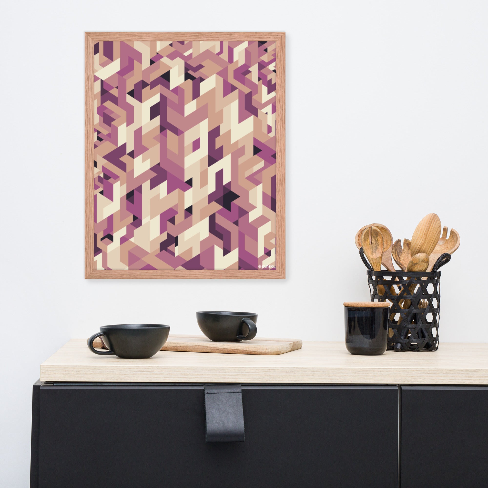 Affiche encadrée — Brume cuivrée