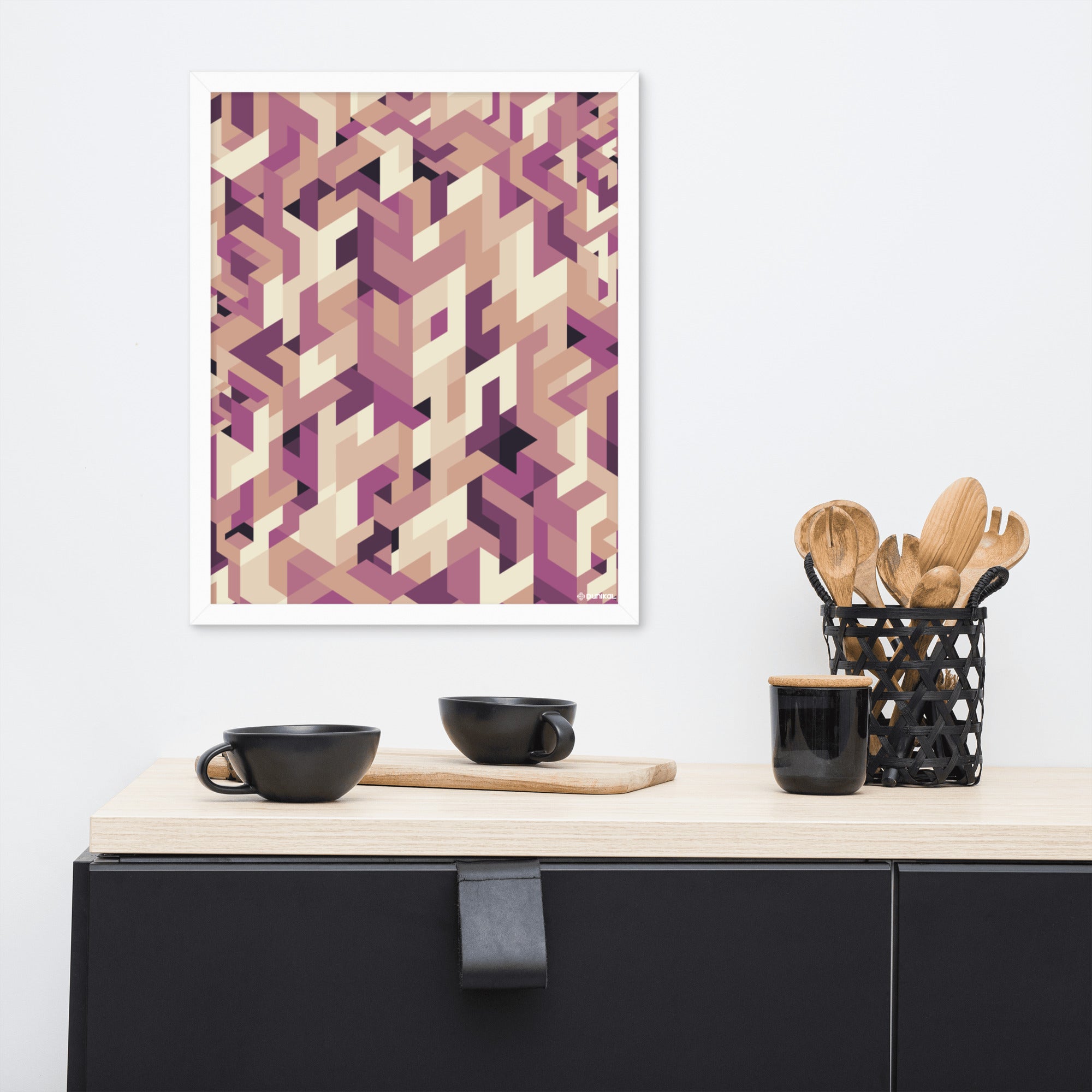 Affiche encadrée — Brume cuivrée