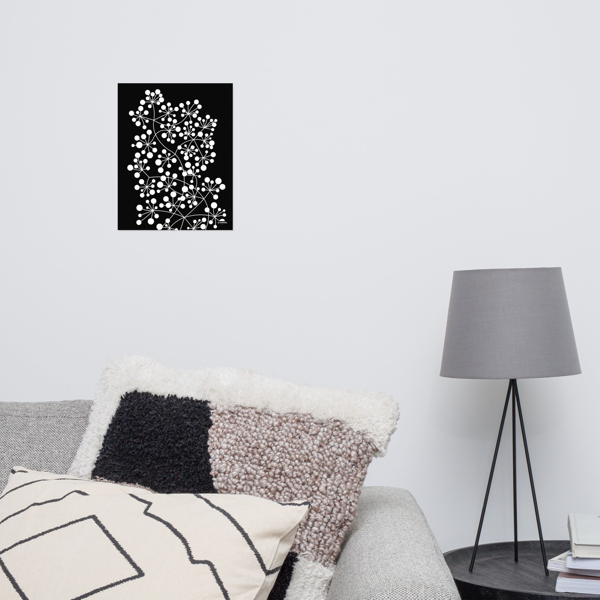 Affiche papier mat — Arboricool blanc sur noir