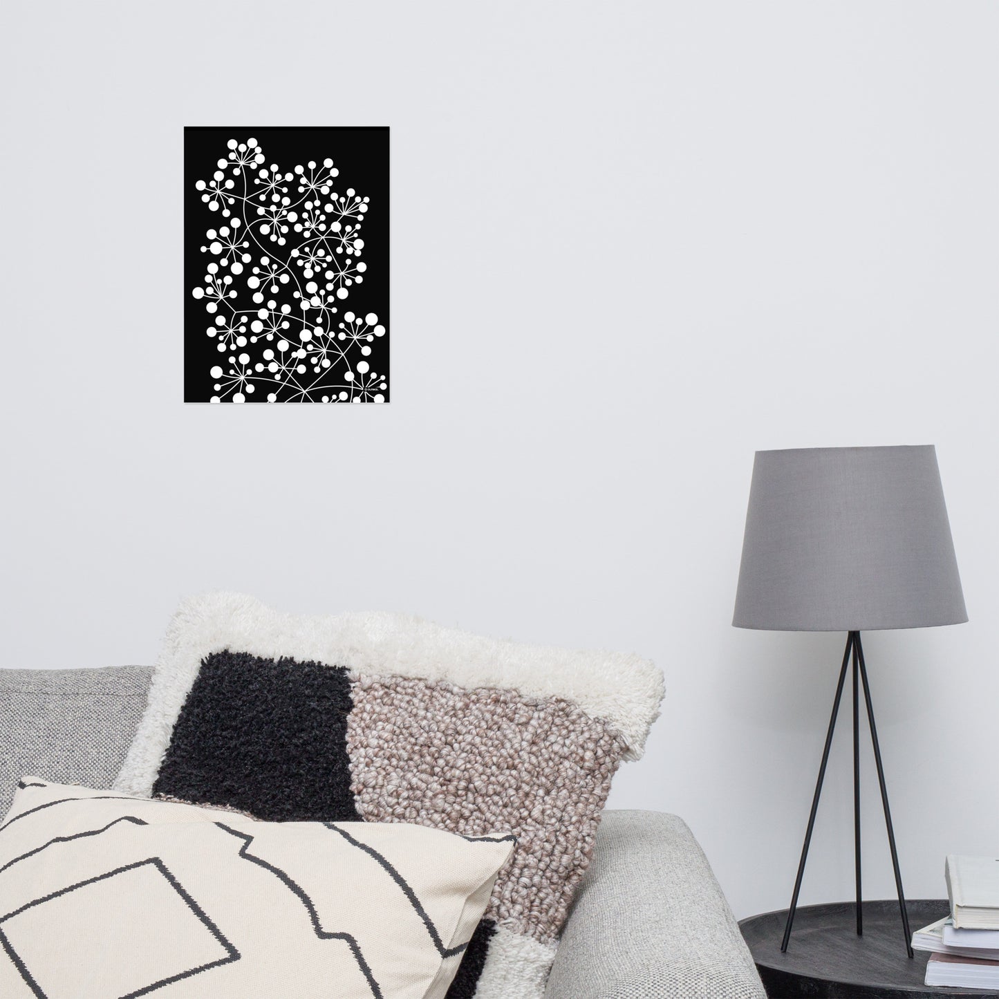 Matte paper poster ❯ Arboricool ❯ White on black
