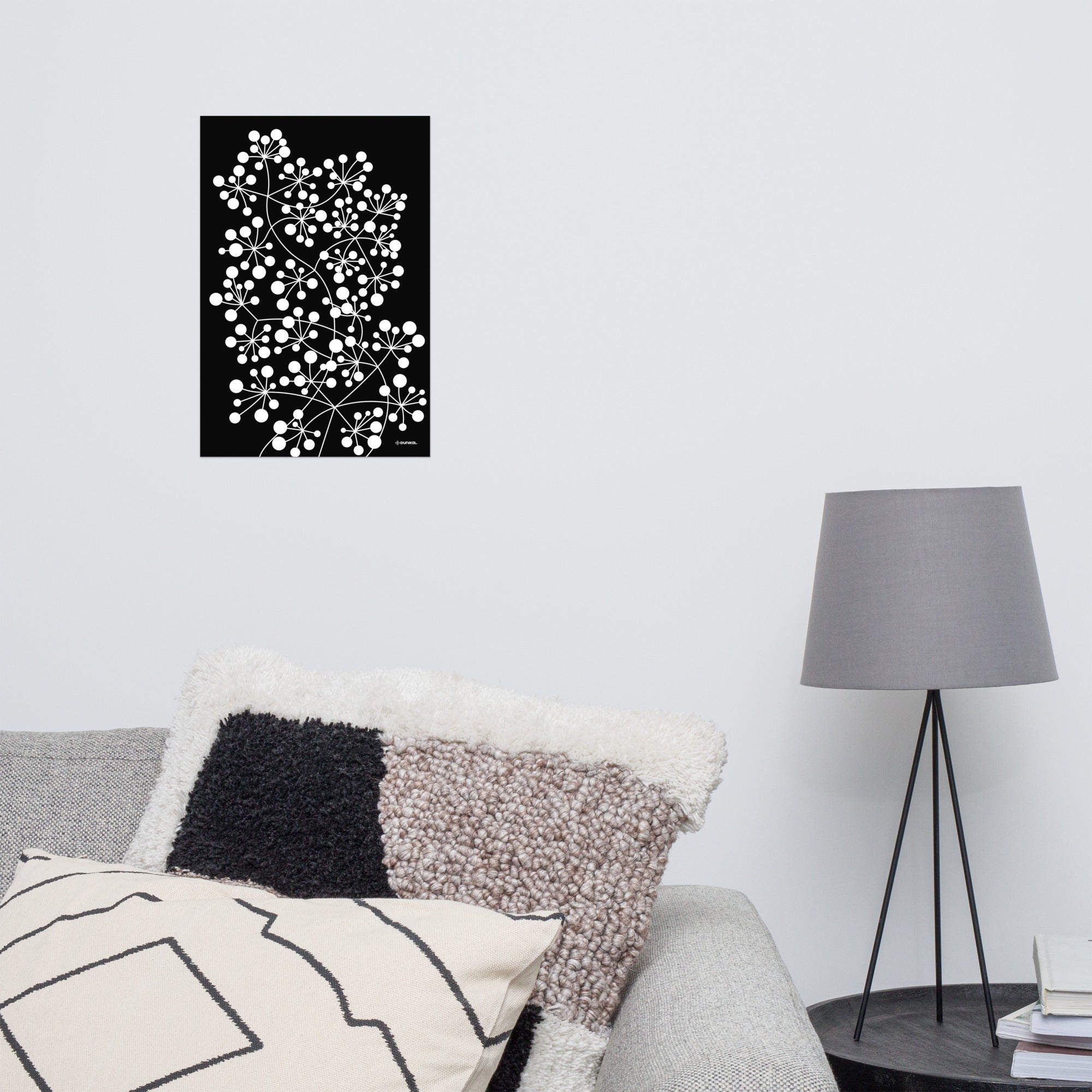 Affiche papier mat — Arboricool blanc sur noir