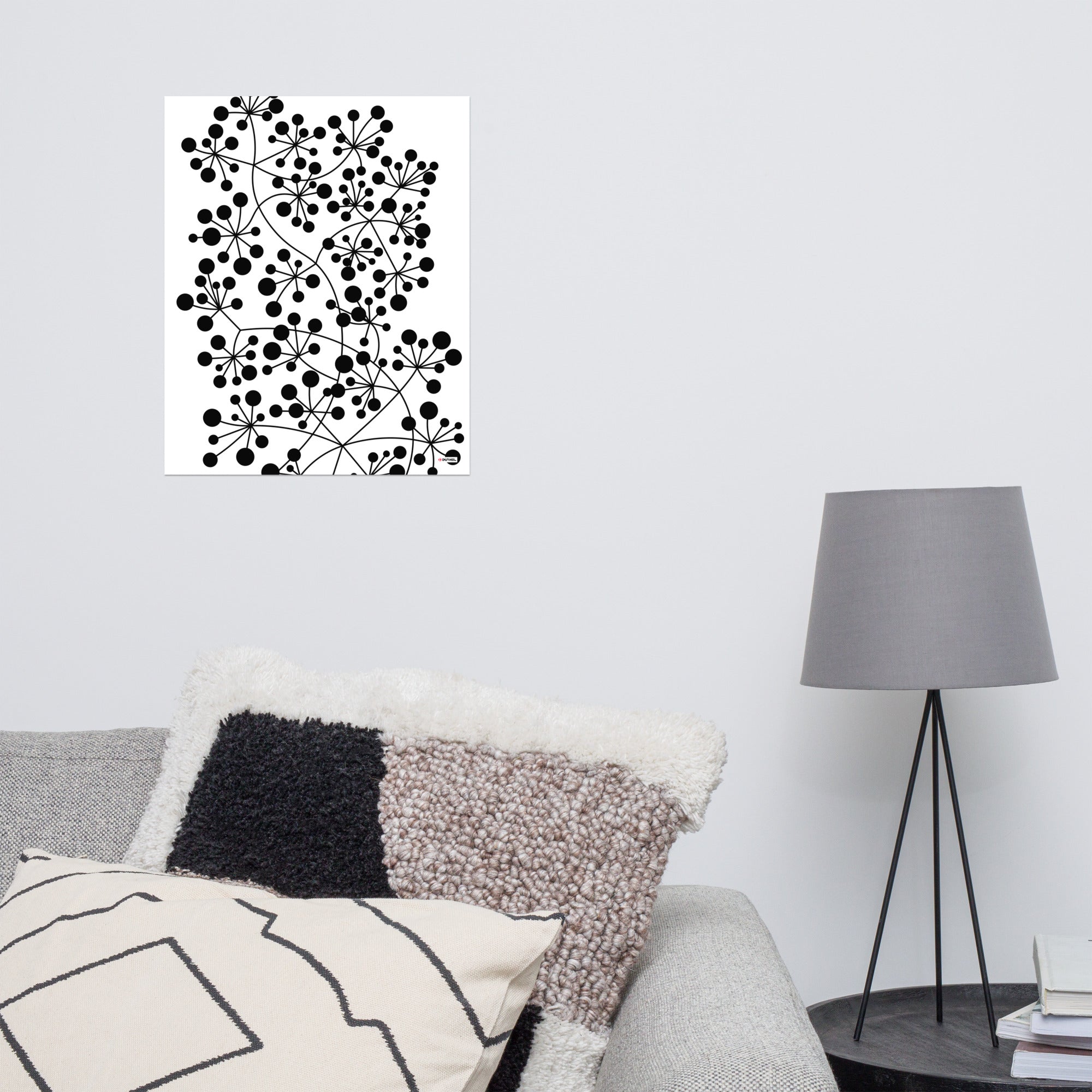 Affiche papier mat — Arboricool noir sur blanc