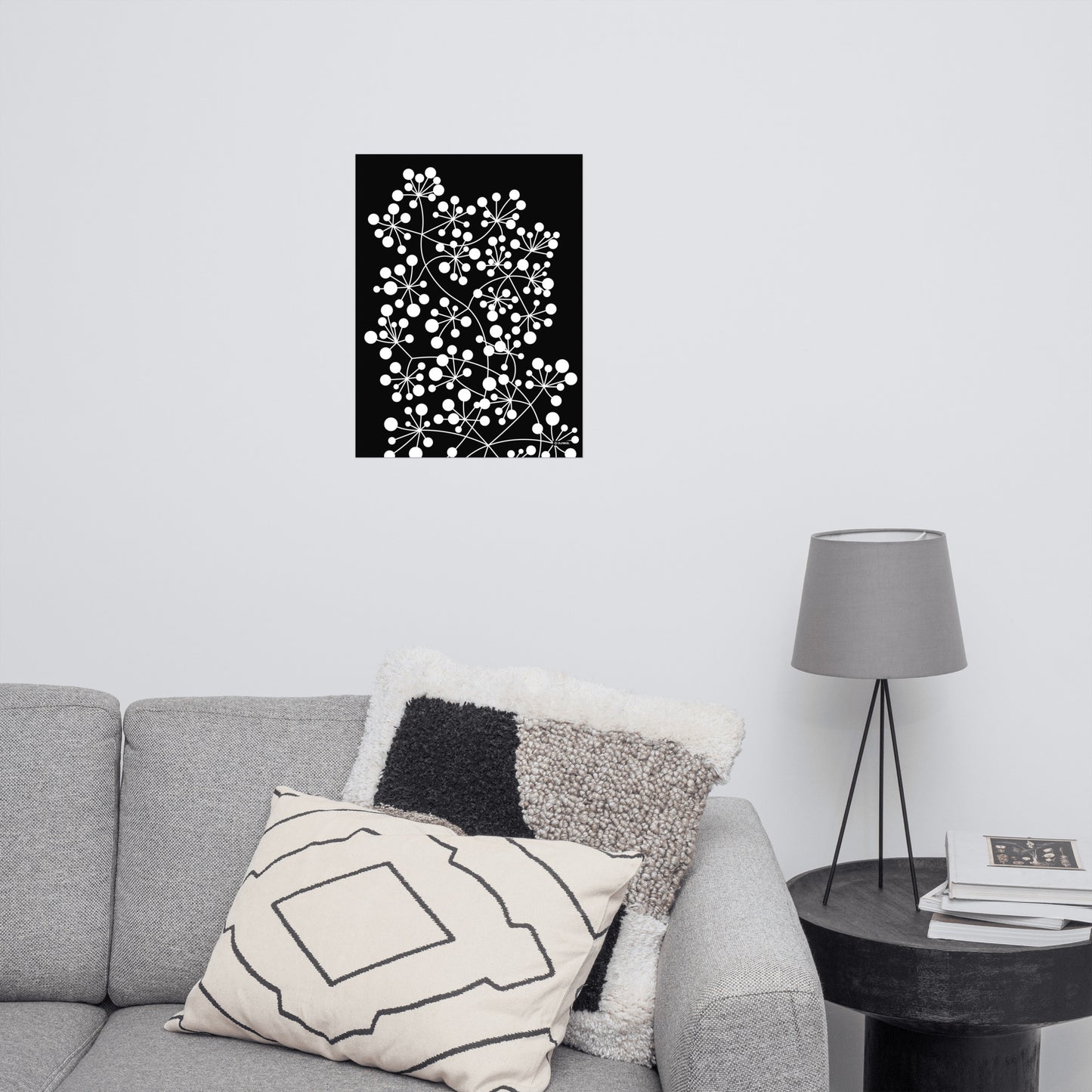 Matte paper poster ❯ Arboricool ❯ White on black