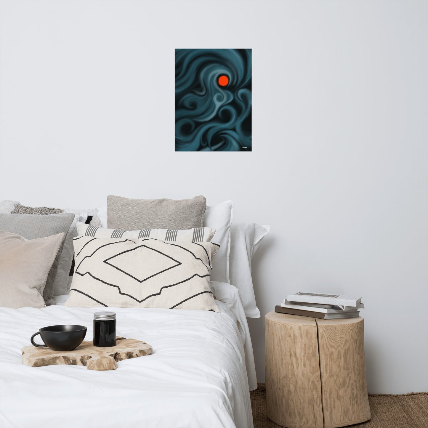 Matte paper poster ❯ Red moon