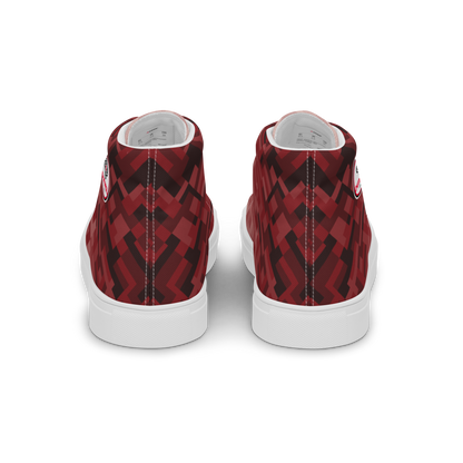 Men's Canvas Sneakers ❯ Polygonal Gradient ❯ Ruby Red