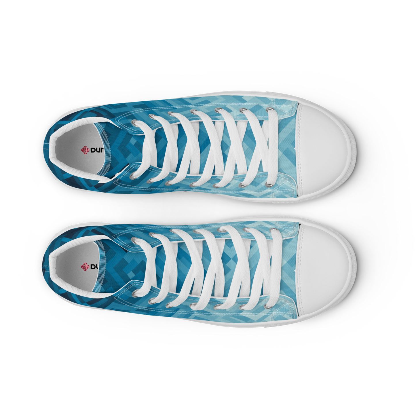 Men's Canvas Sneakers ❯ Polygonal Gradient ❯ Celestial Blue