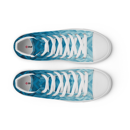 Men's Canvas Sneakers ❯ Polygonal Gradient ❯ Celestial Blue