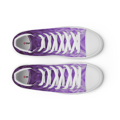 Men's Canvas Sneakers ❯ Polygonal Gradient ❯ Amethyst Purple