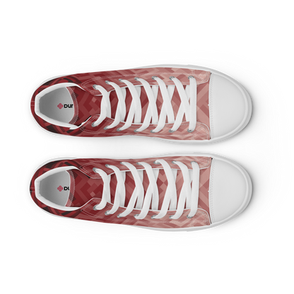 Men's Canvas Sneakers ❯ Polygonal Gradient ❯ Ruby Red