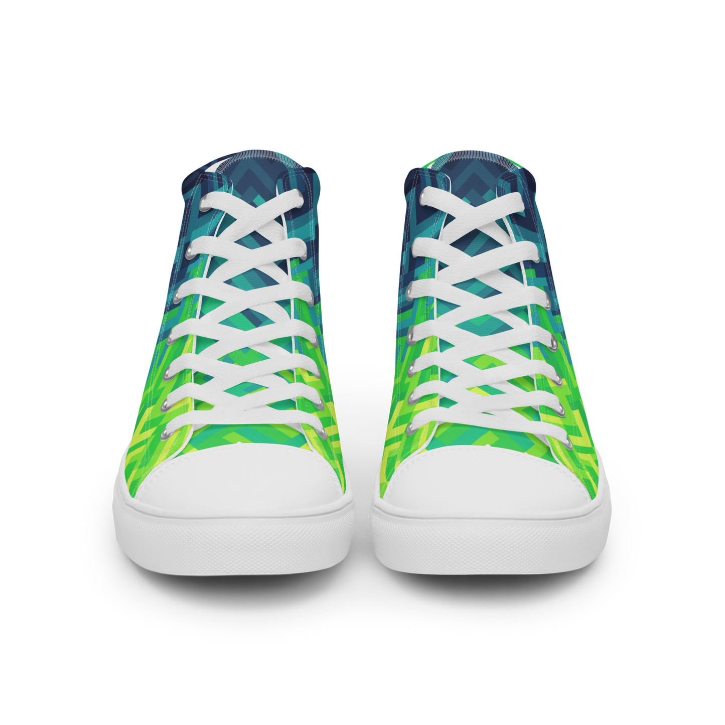 Men's Canvas Sneakers ❯ Polygonal Gradient ❯ Aurora Borealis
