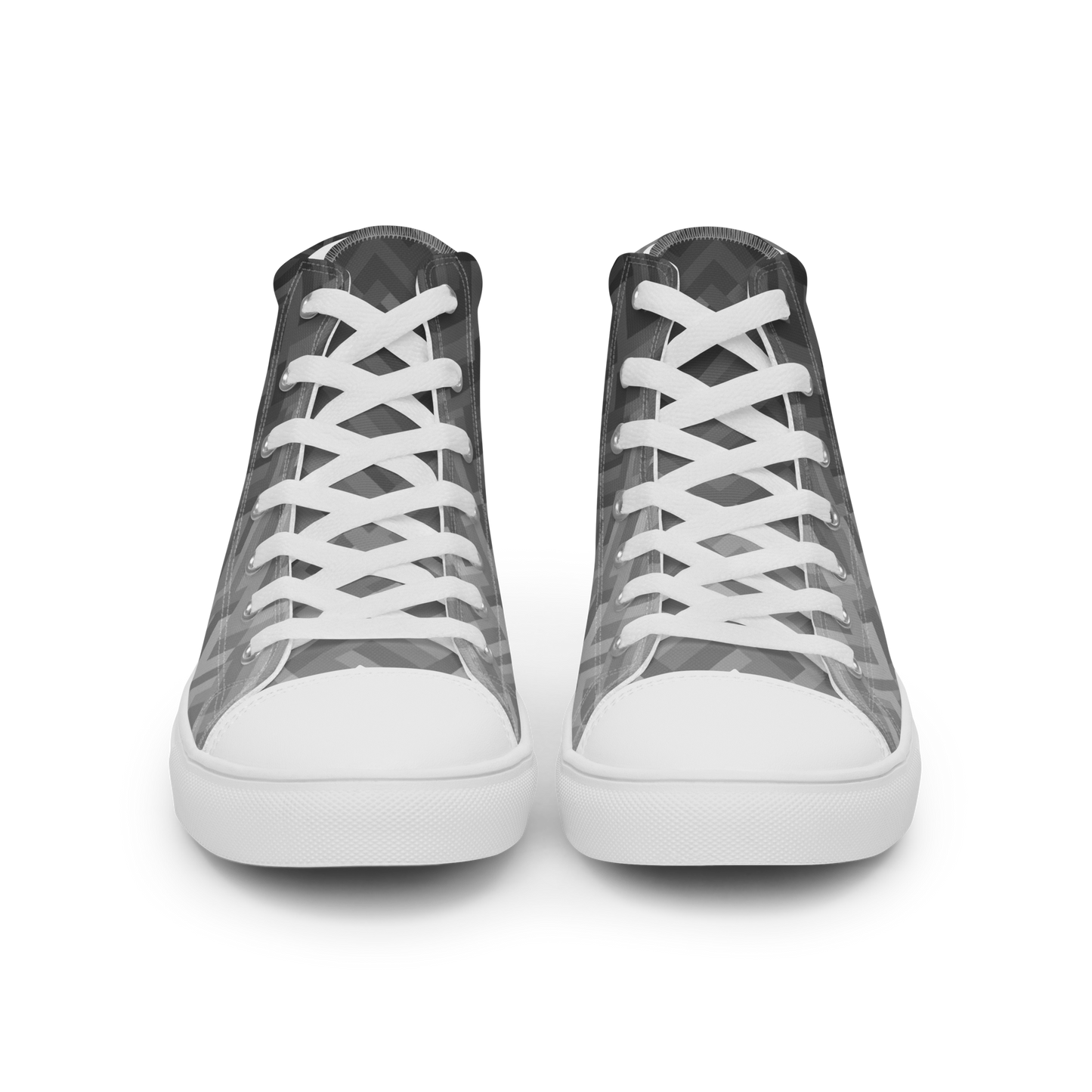 Men's Canvas Sneakers ❯ Polygonal Gradient ❯ Silver