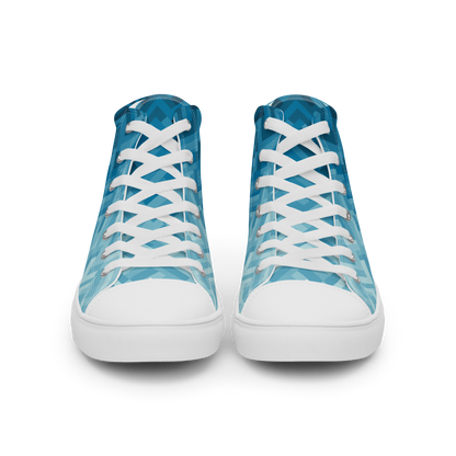 Men's Canvas Sneakers ❯ Polygonal Gradient ❯ Celestial Blue